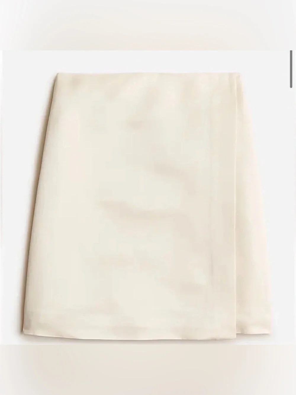 J. Crew Collection Cream Mini Wrap Skirt